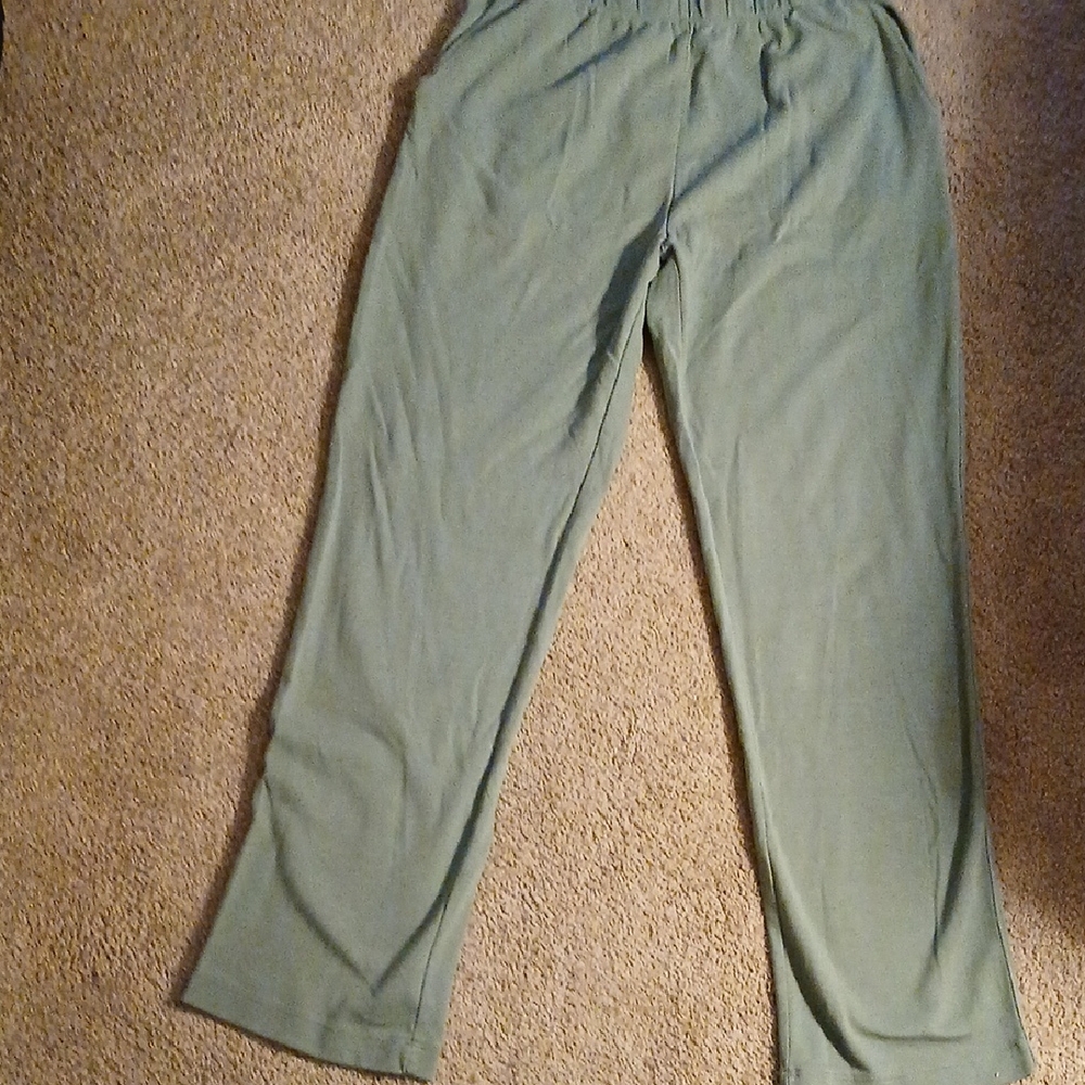 Lands' End Cotton Sage Green Straight Leg Pants SMALL